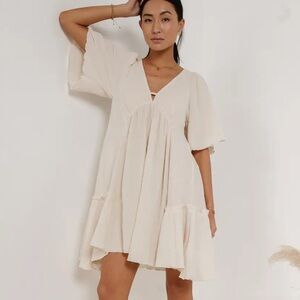 Böhme Cream Mini Dress